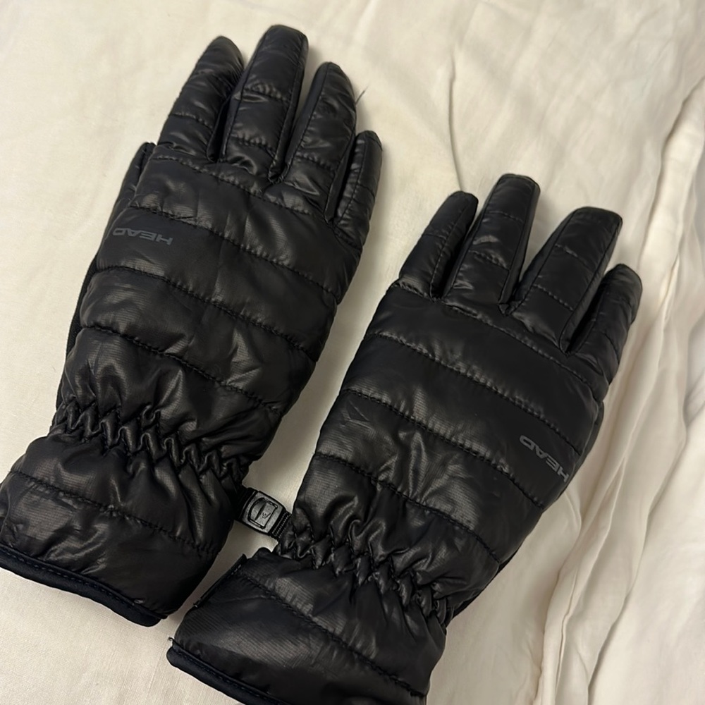 Head gloves color black for snow
